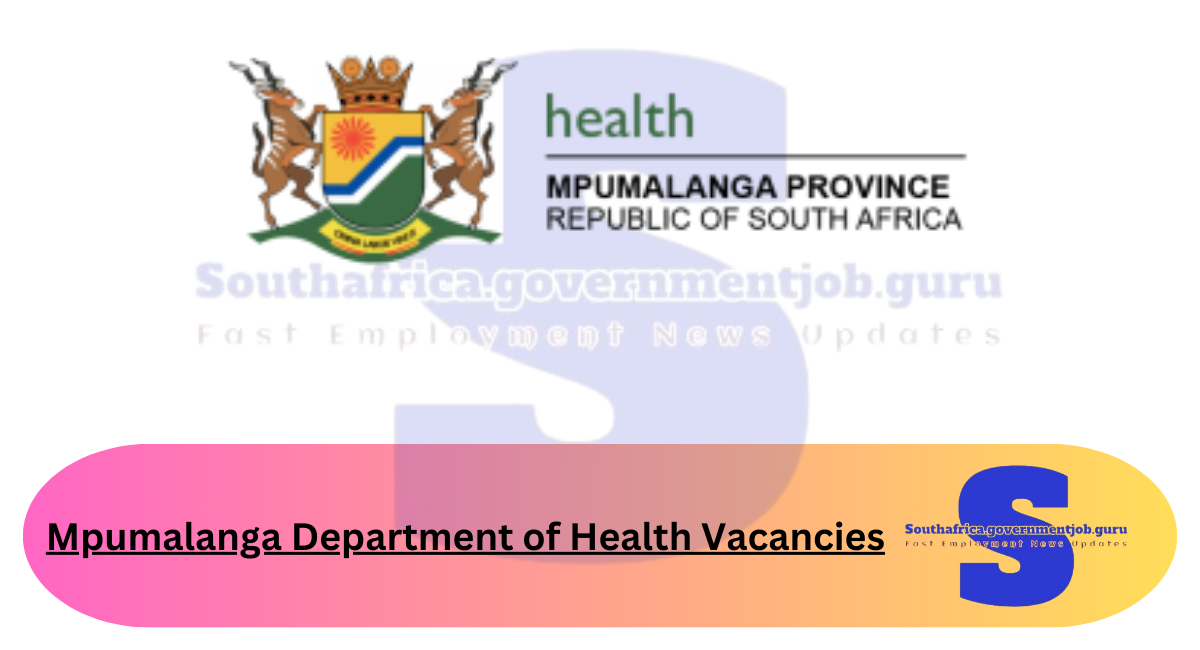 Mpumalanga Department of Health Vacancies