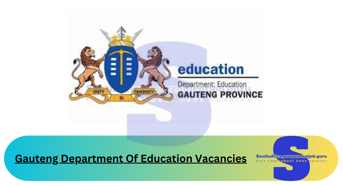 Gauteng Department Of Education Vacancies