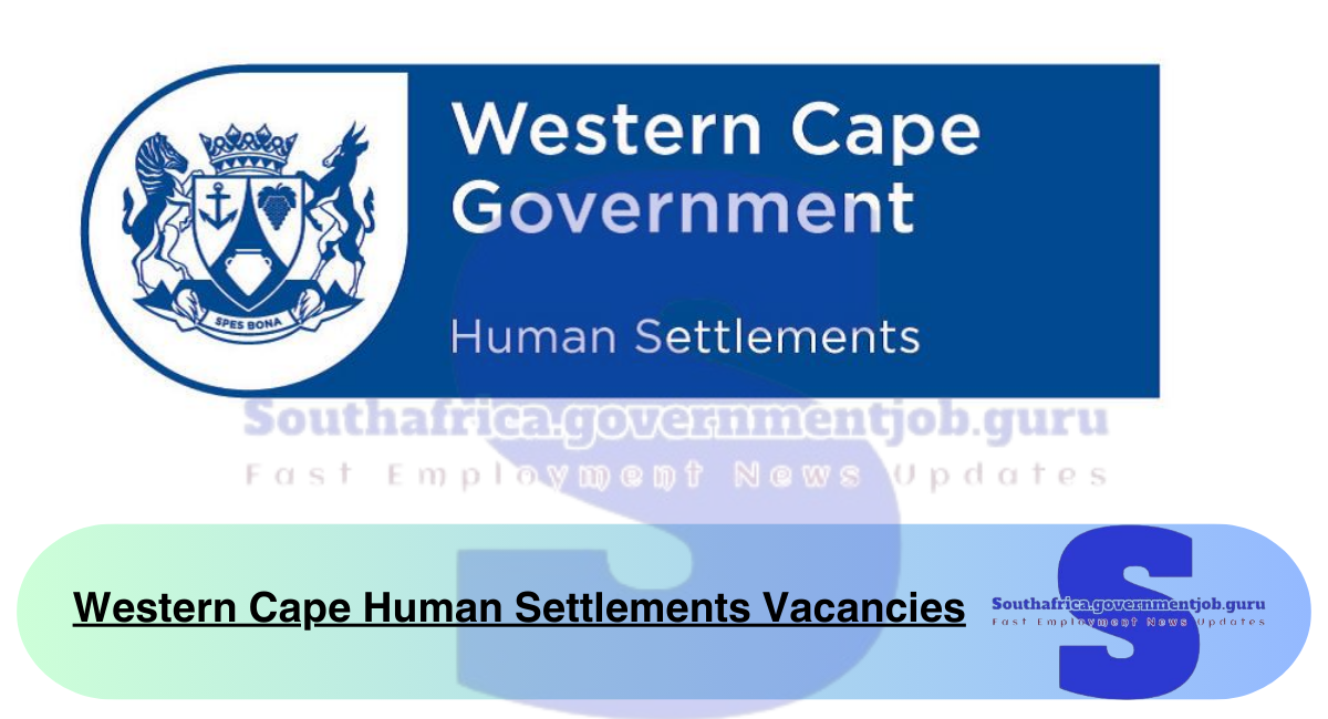 Western Cape Human Settlements Vacancies